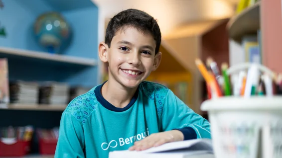 Estudante do Bernoulli no Ensino Fundamental Anos Iniciais.