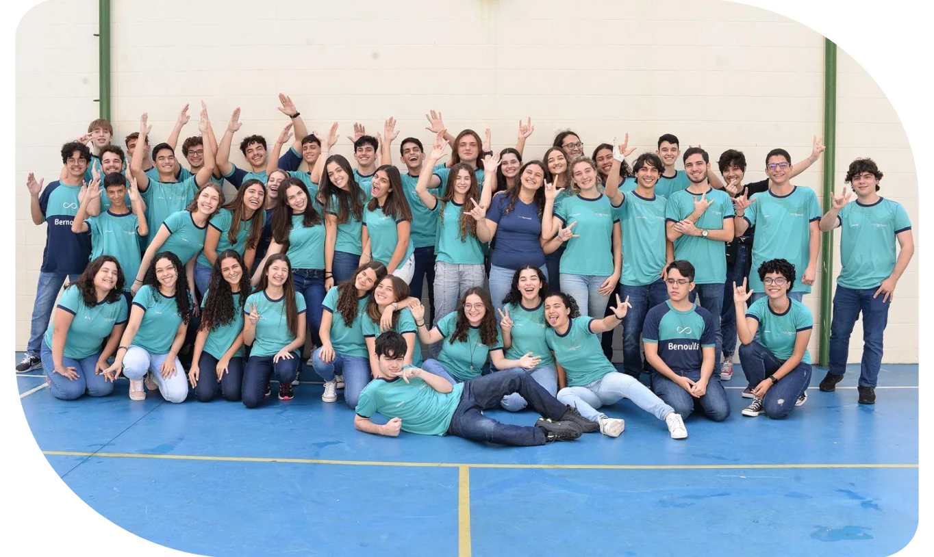 Turma de estudantes do Colégio Bernoulli.