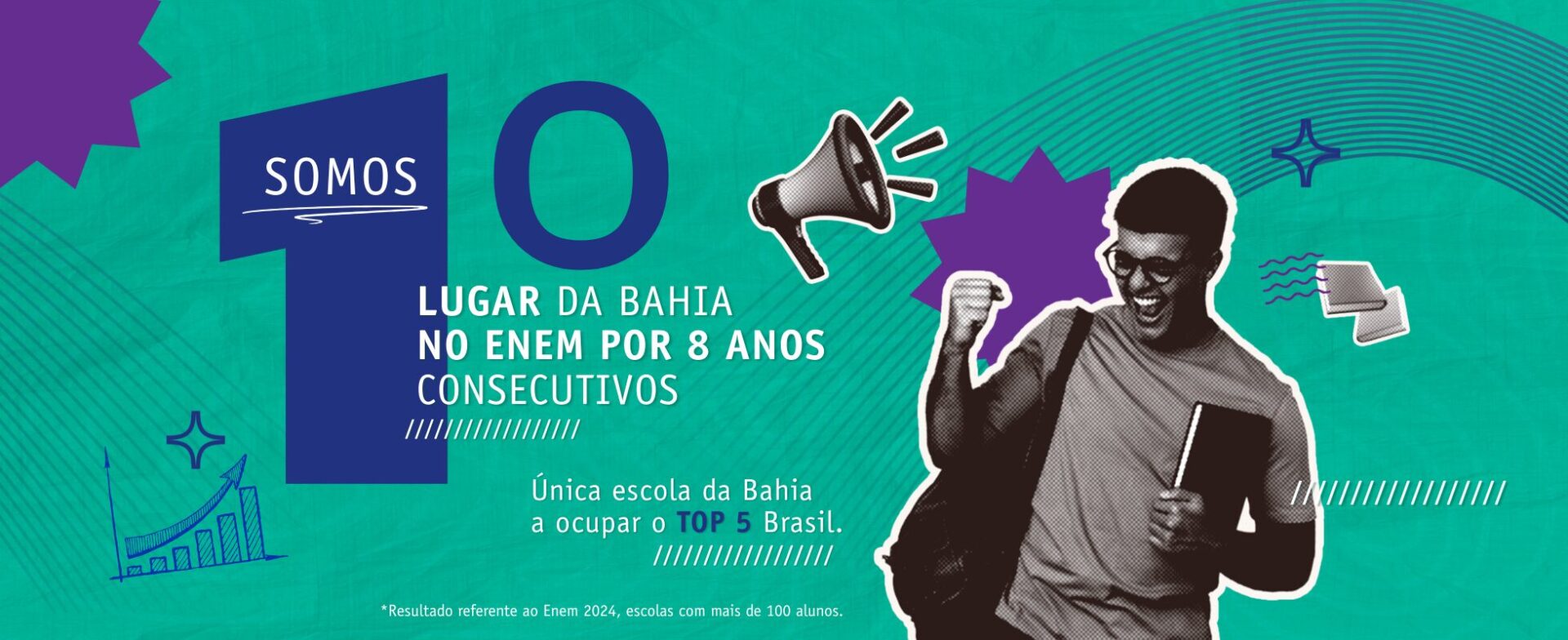 Colégio Bernoulli Caminho das Árvores, em Salvador é 1º lugar da Bahiana no Enem por 8 anos seguidos.