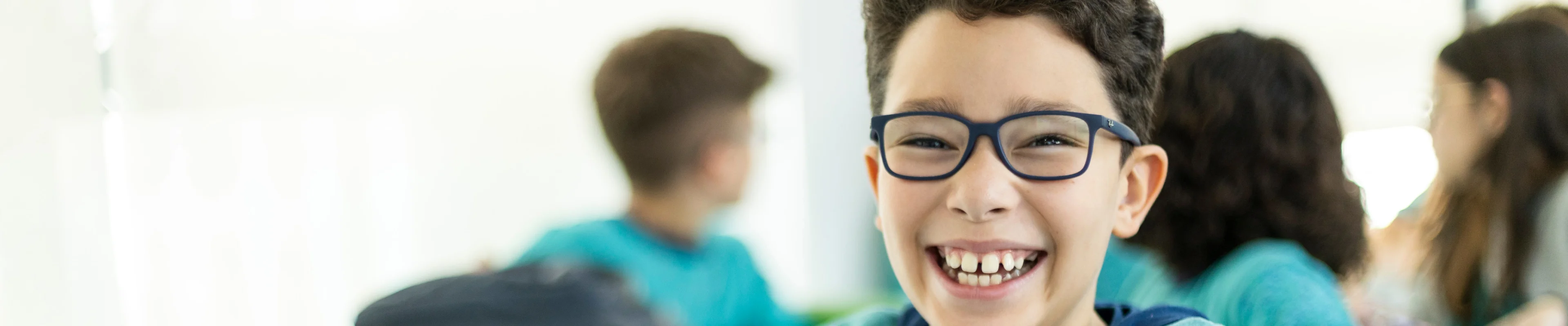 Foto de estudante do Bernoulli do Ensino Fundamental sorrindo