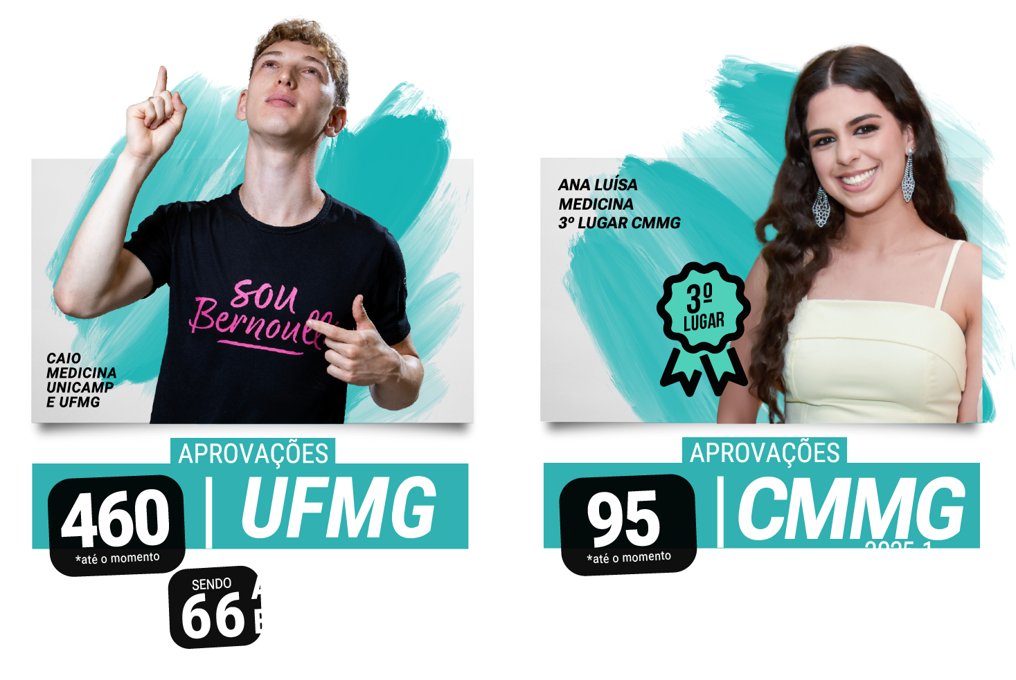 Alunos do pré-vestibular Bernoulli aprovados em faculdades