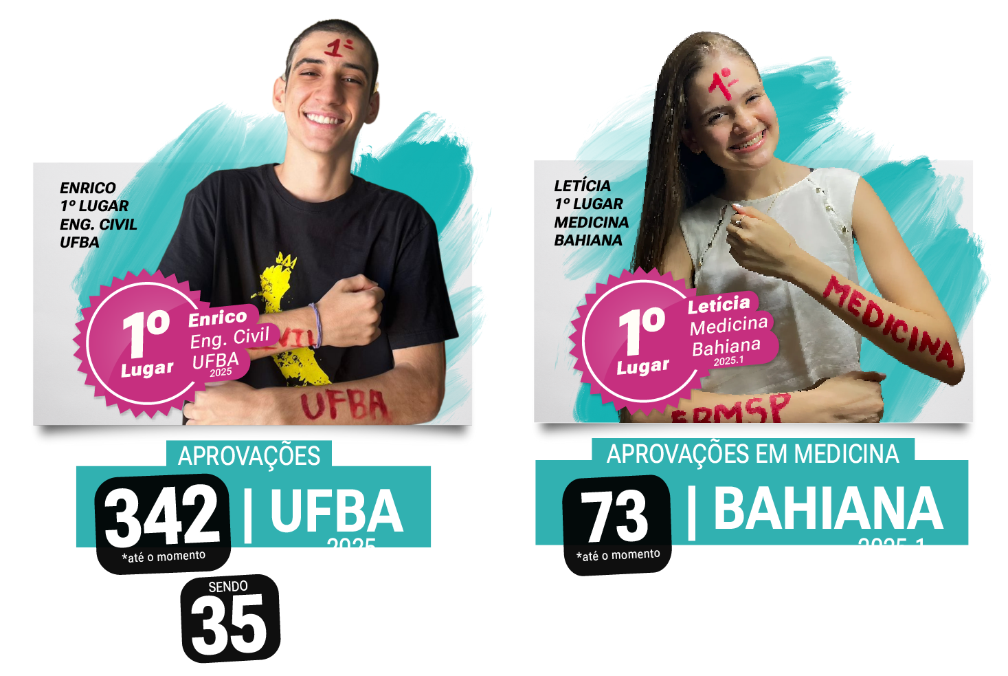 Alunos do pré-vestibular Bernoulli aprovados em faculdades